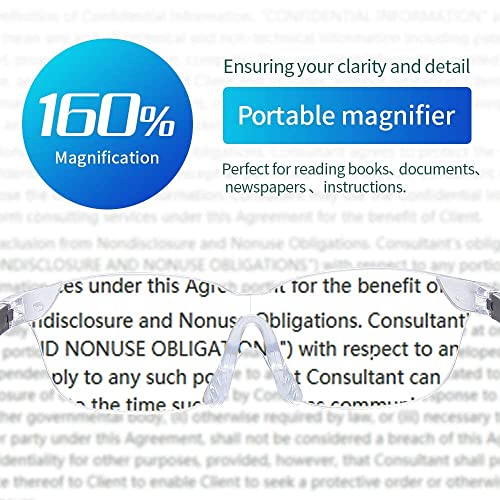 OuShiun 160% Magnifying Glass for Close Work Hobby Craft Reading Jewelry Sewing Repair for Readers Women Men Elderly OS8601