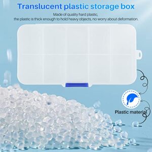 Fayrimi 1 to 10 Compartment Plastic Box Transparent for pin Jewelry Small Accessories