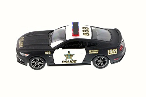 KiNSMART 2015 Ford Mustang GT Police, Black 5386DP - 1/38 Scale Diecast Model Toy Car but NO Box