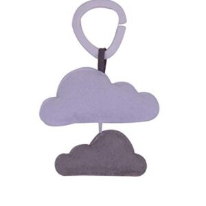 Bacati Clouds in The City Baby Play Gym with Mat, Mint/Grey