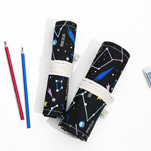 3 Pack Cute Pencil Roll Holder Bags12 Slots 24 Slots 36 Slots Pen Organizer Bag Pouch for Students Office