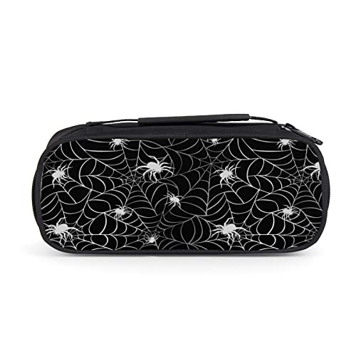 Large pencil case,Spiders on Webs Black pencil bag stationery bag portable large storage bag pencil box pencil holder