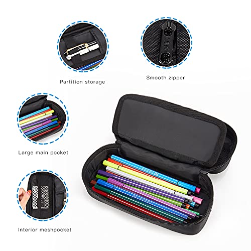 Large pencil case,Spiders on Webs Black pencil bag stationery bag portable large storage bag pencil box pencil holder