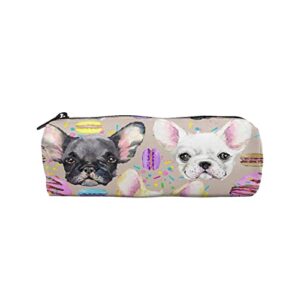 zcjhgzcz watercolor french bulldog pencil pouch bag with zipper pencil bag organizer stationery pouch makeup cosmetics bag for