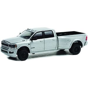 greenlight 46090-f dually drivers series 9 – 2021 ram 3500 dually – limited night edition – billet silver 1:64 scale