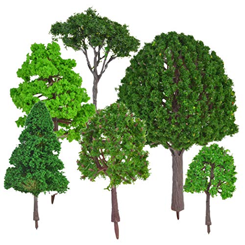 30pcs Model Trees Train Railroad Scenery Architecture Trees, Mixed Model Tree Fake Trees for DIY Crafts Building Model Scenery Landscape Decoration 1.5-7.9 inch(4 -20cm)