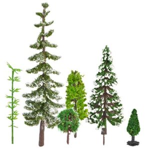 30pcs Model Trees Train Railroad Scenery Architecture Trees, Mixed Model Tree Fake Trees for DIY Crafts Building Model Scenery Landscape Decoration 1.5-7.9 inch(4 -20cm)