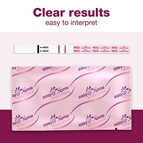 Easy@Home Pregnancy Test Strips Kit, Powered by Premom Ovulation Predictor iOS and Android APP, 20 HCG Tests