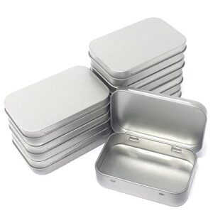 8-pack metal hinged tin box containers with solid hinged top,use for first aid kit,survival kits,storage,herbs,pills,crafts and more.