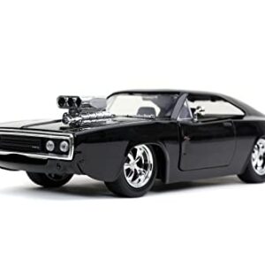 Jada Toys Fast & Furious 1:24 Dom's 1970 Dodge Charger R/T Die-cast Car Bare Metal, Toys for Kids and Adults, Black