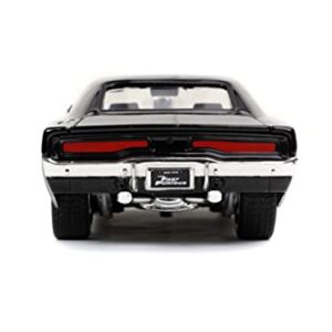 Jada Toys Fast & Furious 1:24 Dom's 1970 Dodge Charger R/T Die-cast Car Bare Metal, Toys for Kids and Adults, Black