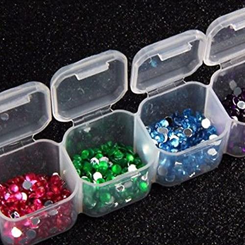 28 Slots Grids Diamond Painting Boxes Plastic Organizer, 5D Diamond Embroidery Accessories Containers for Art Craft, Nail Diamonds, Bead, Seed Storage Clear
