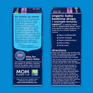 Mommy's Bliss Organic Baby Bedtime Drops + Overnight Immunity Support*, Promotes Restful Night, Melatonin Free, Age 4 Month+, 2 Fl Oz