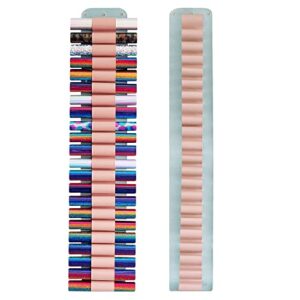 oyearts vinyl storage organizer, vinyl roll holder for craft room organizers and storage with 22 vinyl rolls, wall mount/over the door adjustable roll keeper(pink)