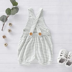 Newborn Boy Clothes White Stripes Boys Overalls One-Piece 12 Month Boy Clothes Simplee Kids