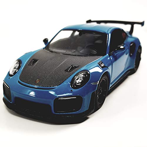 Kinsmart Porsche 911 GT2 RS 2010 Aqua Blue Hard Top 1/36 Scale Diecast Car