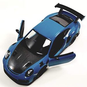 Kinsmart Porsche 911 GT2 RS 2010 Aqua Blue Hard Top 1/36 Scale Diecast Car