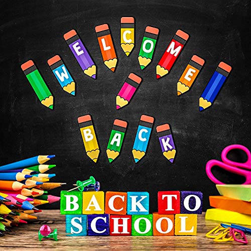 Welcome Back Party Decorations, Multicolour Pencil Banner Welcome Back Banner for Back to School Party Decorations, Teacher Banner Classroom