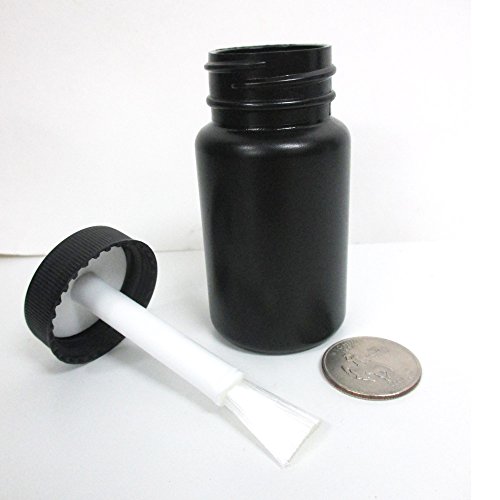 25 Empty Plastic Bottles Brush Applicator Cap Arts Craft Paint Jar Container 2oz