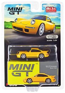 truescale miniatures ruf ctr anniversary blossom yellow w/black stripes limited edition to 4800 pieces worldwide 1/64 diecast model car by true scale miniatures mgt00358