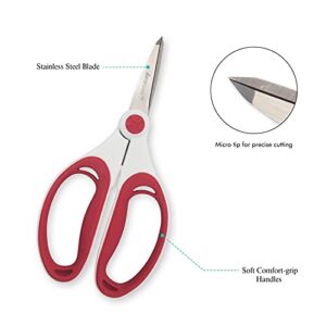 Precision Detail Paper Cutting Craft Scissors, Small Embroidery Sewing Scissors, Sharp Small Blade for Detail Cutting, Ergonomic Comfortable Handles for Maximum Control, Great for Precision Cutting.