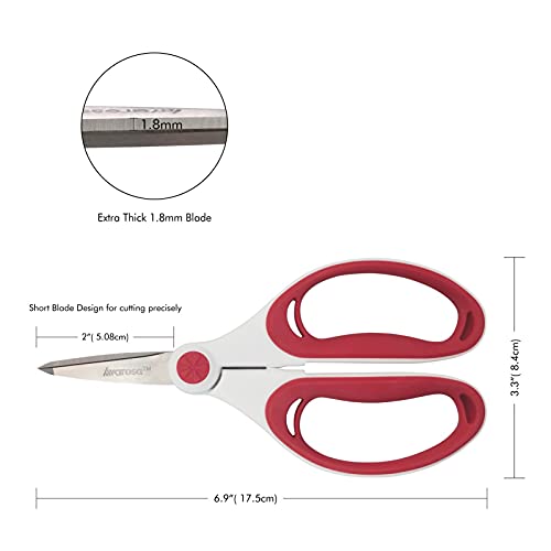 Precision Detail Paper Cutting Craft Scissors, Small Embroidery Sewing Scissors, Sharp Small Blade for Detail Cutting, Ergonomic Comfortable Handles for Maximum Control, Great for Precision Cutting.