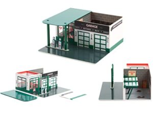 vintage gas station conoco continental oil company diorama mechanic’s corner series 8 for 1/64 scale models by greenlight 57081