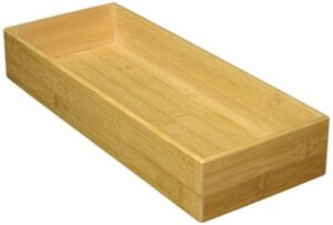 lipper international 8386 bamboo wood stacking drawer organizer box, 15″ x 6″