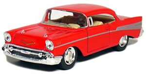 kinsmart 5″ 1957 chevy bel air coupe 1:40 scale (red)