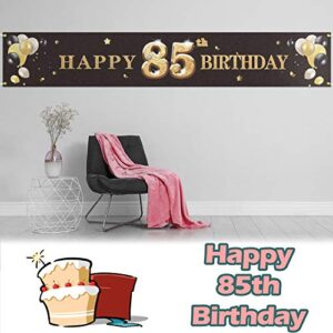 PAKBOOM Happy 85th Birthday Backdrop Black Photo Background Banner Cheers to 85 Years Old Decorations Party Supplies