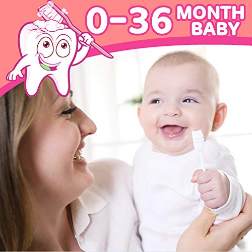 Baby Tongue Cleaner, Baby Toothbrush, 42Pcs Disposable Infant Toothbrush Clean Baby Mouth,Gauze Gum Cleaner Toothbrush Baby Oral Cleaning Stick Dental Care for 0-36 Month Baby+Free 1 Finger Toothbrush