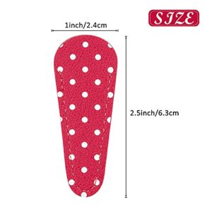 6 Pieces Embroidery Scissors Sheath Polka Dot Scissors Protective Cover Scissors Leather Sheath for Scissors Protection