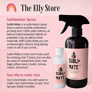 Sublimation Spray for Cotton and Polyester-3 oz Concentrate makes 16oz- Brighter and More Vibrant Colors. Polycrylic-Free. Comes with Full Instructions on How to dilute