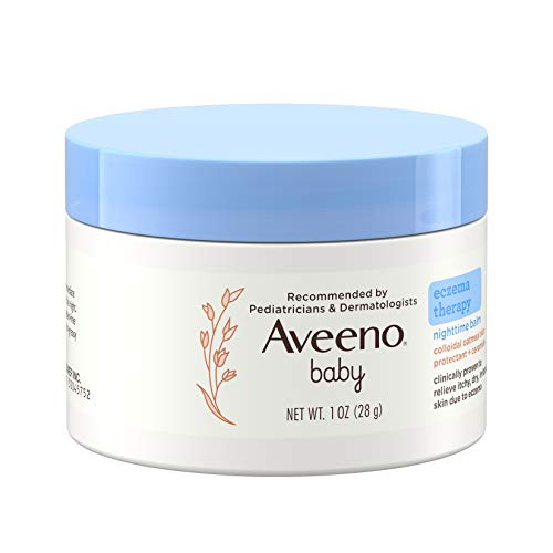 Aveeno Baby Eczema Therapy Nighttime Balm with Colloidal Oatmeal, Travel Size, 1 oz