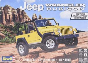 revell usa, llc plastic model kit, jeep wrangler rubicon, yellow