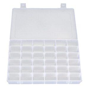 36 grids plastic adjustable earrings jewelry bead box holder organizer storage container case,clear