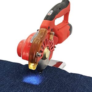 Hercules RK-BAT-100 5-Speed Cordless Electric Rotary Cutter for Cloth, Leather, Natural and Synthetic Fabrics – 4 Inch Single & Multi-Layer Round Knife Cutting Machine