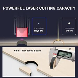 Official Longer RAY5 Laser Engraver, 5W Optical Output Power Laser cutter with 3.5" TouchScreen, 40W DIY Laser Engraving Machine, Laser Cutter and Engraver Machine for Wood and Metal, Acrylic, Leather