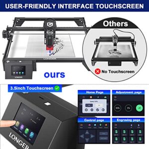 Official Longer RAY5 Laser Engraver, 5W Optical Output Power Laser cutter with 3.5" TouchScreen, 40W DIY Laser Engraving Machine, Laser Cutter and Engraver Machine for Wood and Metal, Acrylic, Leather