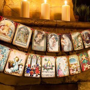 holy nativity christmas banner decorations vintage manger scene religious christmas banner indoor for new year holiday party supplies
