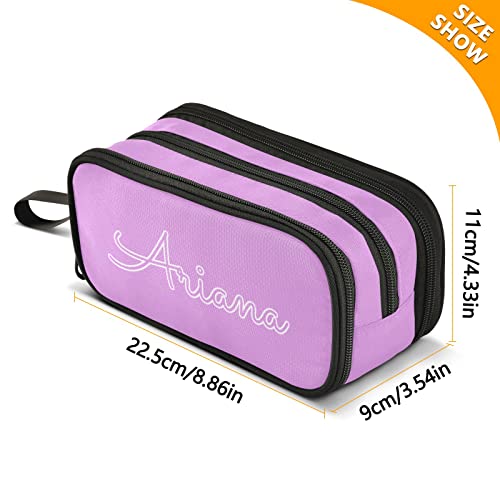 J JOYSAY Custom Pink Pencil Case Large Big Capacity Personalized Pencil Bag for Girls Boys Customized Pouch Marker Stationery Organizer for Kids Women Men