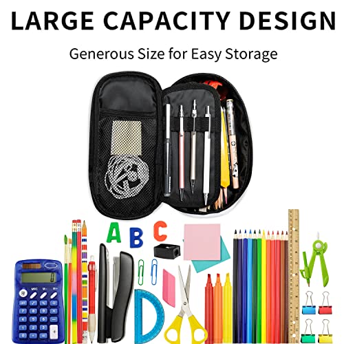 Large Capacity Galaxy Pencil Pen Case for Boys Girls Teen, 3 Compartments Durable Pencil Box with Zipper Organizer Pencil Bag Stationery Pouch Makeup Bag Supplies Office Stuff