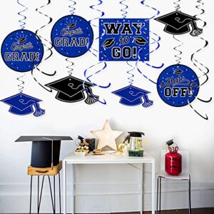 Graduation Party Supplies 2023 Graduation Decorations 2023 Graduation Party Hanging Swirl Grad Decor 2023 Grad Decorations Congrats Grad Decorations Blue Hanging Swirl Already Assembled by HappyField