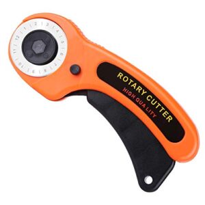 Rotary Cutter, Professional 45mm Rotary Fabric Cutter, Rotary Cutter for Fabric, Card Paper Sewing Quilting Roller Fabric Cutting Tailor Scissors Tool Dress Clothes Making DIY Tool