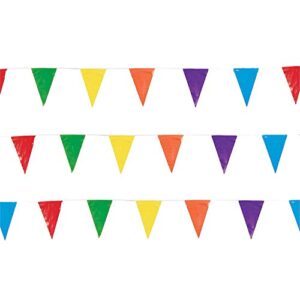 multicolor pennant banner (100-ft) for party – party decor