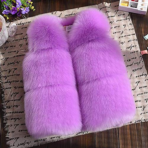 Toddler Baby Girls Faux Vest Winter Warm Coat Jacket Cute Thick Clothes Fuzzy Coat Girls