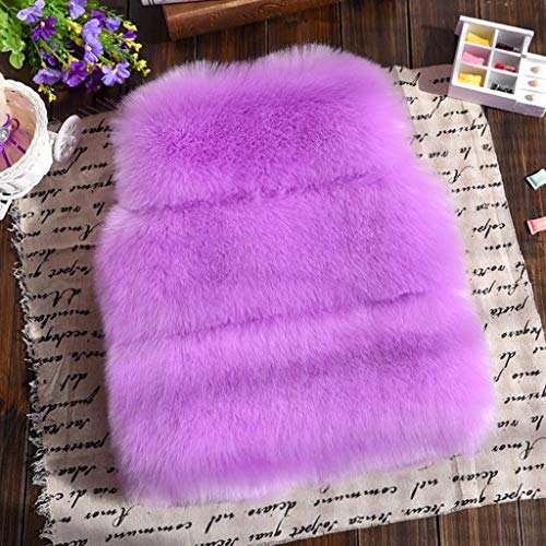 Toddler Baby Girls Faux Vest Winter Warm Coat Jacket Cute Thick Clothes Fuzzy Coat Girls