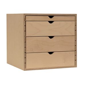 stamp-n-storage drawer cabinet with 3 triple 3″ drawers & 1 single 1″ drawer (will fit ikea kallax shelving)