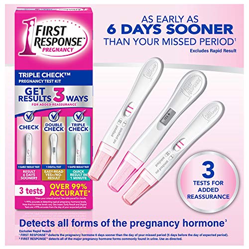 First Response Triple Check Pregnancy Test, 3 Count