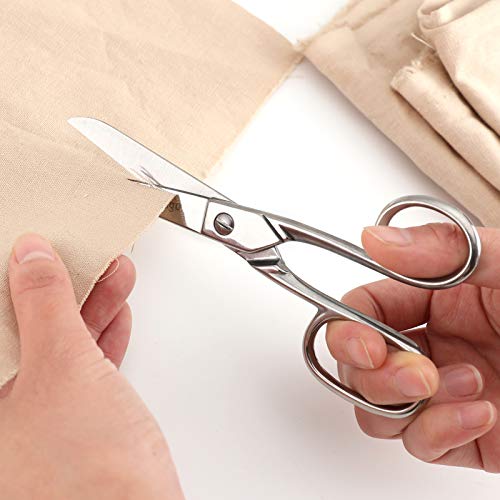 LIVINGO 6'' Professional Forged Fabric Scissors, Precision Tailor Small Scissors Heavy Duty, Sharp Stainless steel Sewing Shears for Crafting Supplies